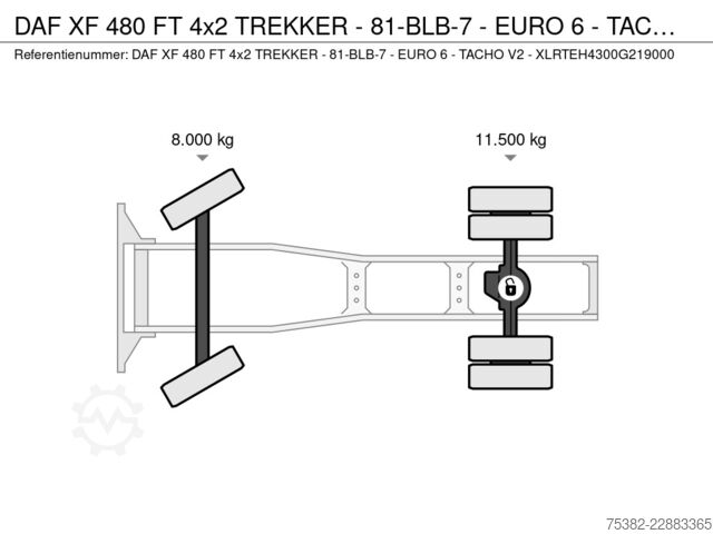Standard-SZM DAF XF 480 FT 4x2 TREKKER - 81-BLB-7 - EURO 6 - TAC...