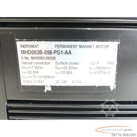 Control unit Indramat MHD093B-058-PG1-AA SN:MHD093-09358 - ! -