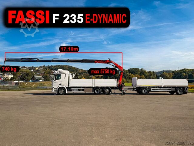 Autokran SCANIA R500 FASSI F235 A.2.26 + FUNK + Anhänger!