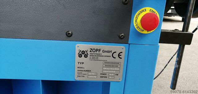 Ring- & Profilbiegemaschine Zopf ZB 80/3 Heco mit NC Steuerung