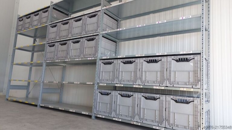 High-bay warehouse shelving SSI Schäfer R3000  Kistenregal Regallänge: 4,92 lfm.