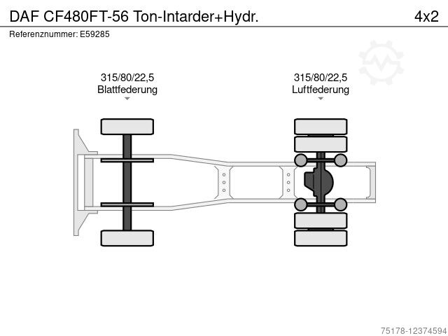DAF CF480FT 56 Ton Intarder Hydr.
