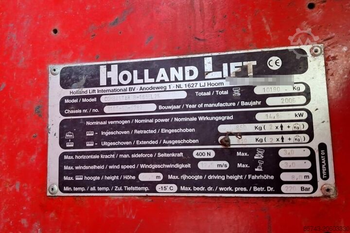 Scissor lift Holland Lift Combistar B-165EL25 Electric, 18.5m Working Height