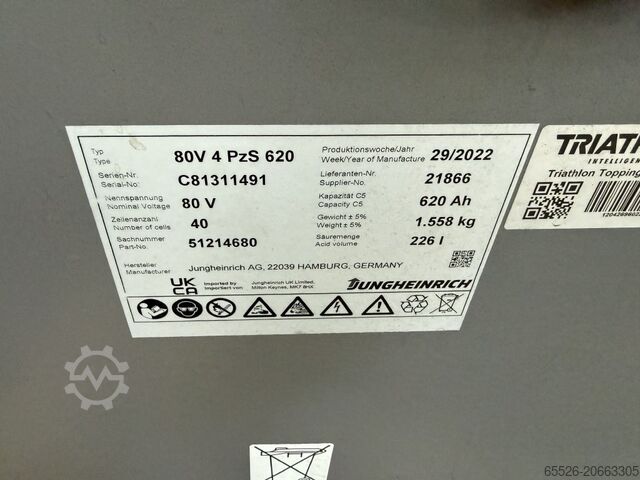 Elektro 4 Rad-Stapler Jungheinrich EFG 425 / 3275 Std. / AKKU 2022