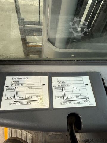 Elektro 4 Rad-Stapler Jungheinrich EFG 425 K SP / 1702 Std. / Container Version