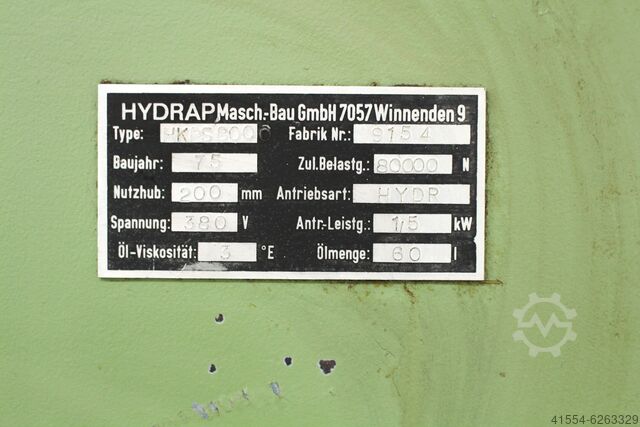 Hydraulic press HYDRAP HKPS8000