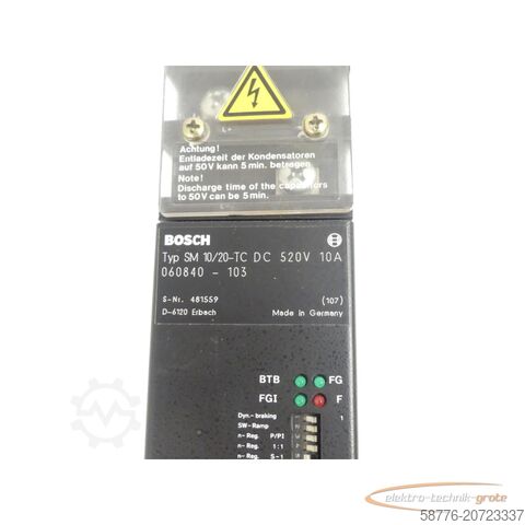 Component Bosch SM 10/20-TC Servomodul  SN:481559 generalüberholt mit 12 Monaten Gewährleistung-