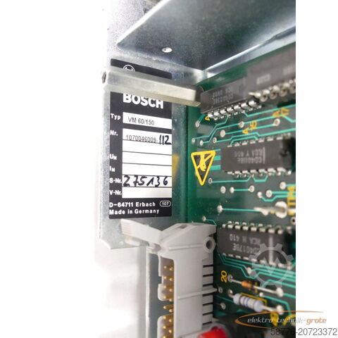 Component Bosch VM 60 / 150 Versorgungsmodul 1070046009-112 SN:275136
