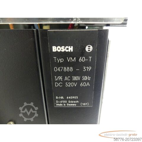 Component Bosch VM 60-T /  Netzteil / Versorgungsmodul SN: 640903