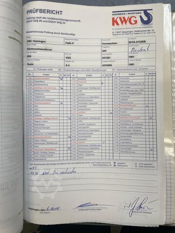 Säulenschwenkkran Kettenzug Knickarm IBB Stahl 250 Kg