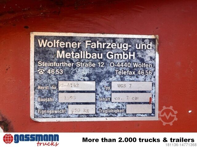 Abrollcontainer  Absetzcontainer 7m³ mit Deckel