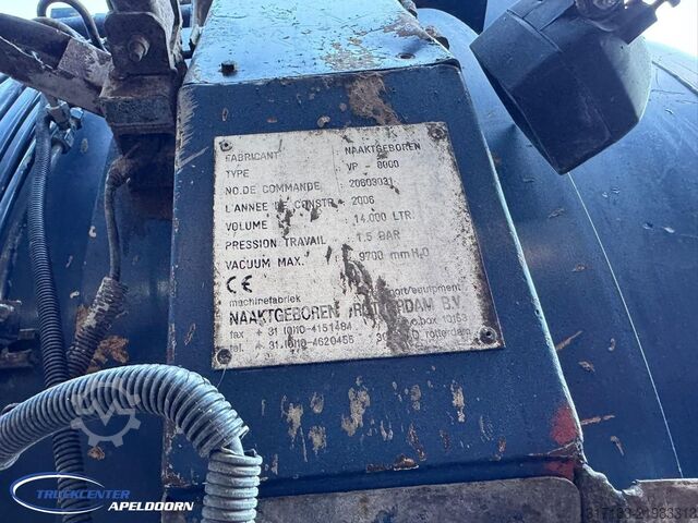 Vacuum truck Scania P420 Naaktgeboren VP 8000, 8x4 Bladgeveerd, Han...