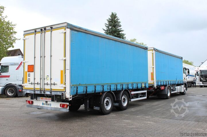 Flatbed truck with tarp MAN TGS 18.440 Plane Zug Schlafplatz AHK Retarder