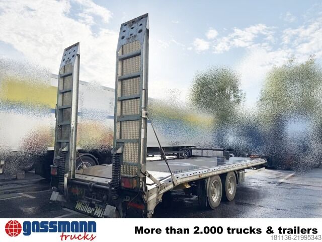 Low loader trailer Müller-Mitteltal ETUE-TA-R 11.9, Verzinkt, Top Zustand!