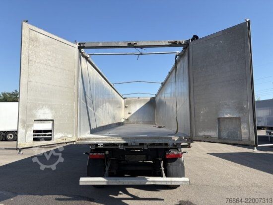 Tipper semitrailer MEGA LIGHT ALU-KIPPMULDE 55M³, KOMBIKLAPPE, SAF-ACHSEN, 1-A LIFTACHSE, ROLLPLANE