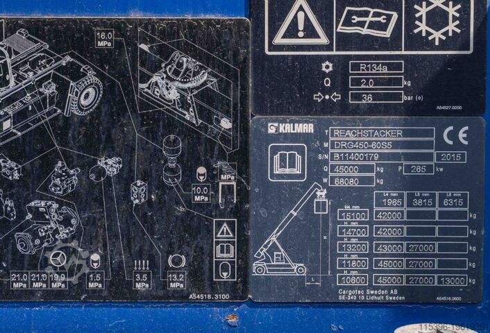 Full-container reach stacker Kalmar DRG450-60S5