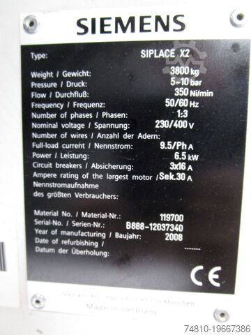 Siplace X2 placement machine Siplace / Siemens /  X2 / CPP fähig 