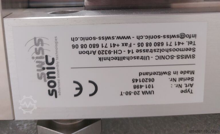 Ultrasonic generator, welding probes Swiss Sonic Ultraschallschweissen