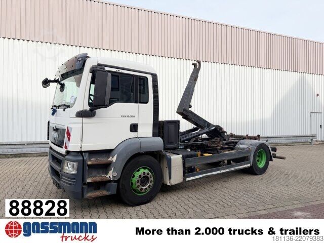 Roll-off tipper truck MAN TGS 18.360 4X2 BL, Hyva 10.45 S,