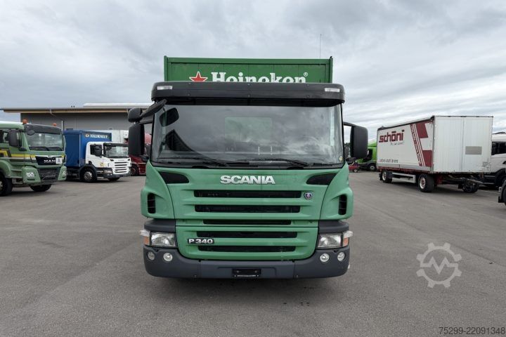 Flatbed truck with tarp Scania P340 LB 4x2 Plane/HB / Swiss-Vehicle