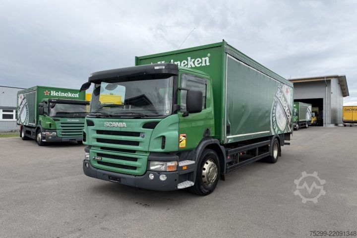 Flatbed truck with tarp Scania P340 LB 4x2 Plane/HB / Swiss-Vehicle