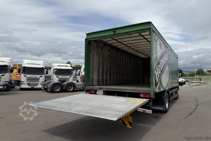 Flatbed truck with tarp Scania P340 LB 4x2 Plane/HB / Swiss-Vehicle