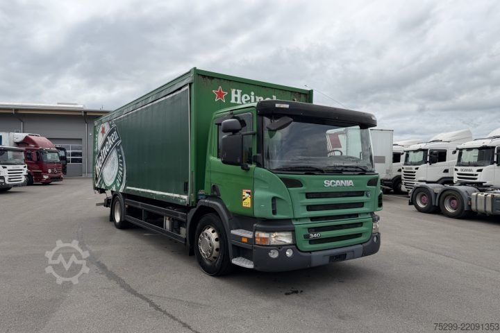 Flatbed truck with tarp Scania P340 LB 4x2 Plane/HB / Swiss-Vehicle