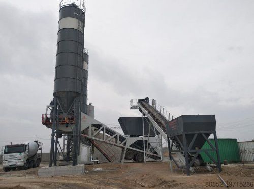 Concrete mixing plant Polygonmach PMC60 60m3 hour self erecting mobile batching p...