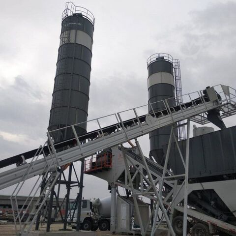 Concrete mixing plant Polygonmach PMC60 60m3 hour self erecting mobile batching p...