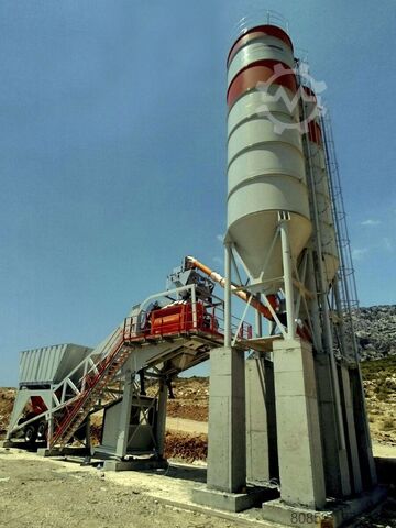 Concrete mixing plant Polygonmach PMC60 60m3 hour self erecting mobile batching p...