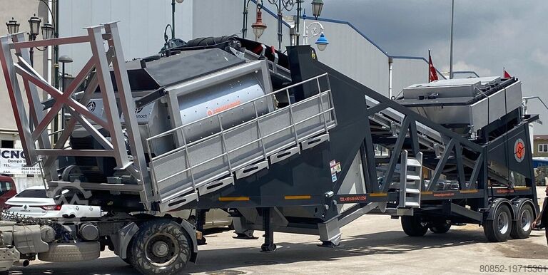 Concrete mixing plant Polygonmach PMC-120   120m3 hour mobile concrete batching p...