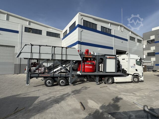 Concrete mixing plant Polygonmach 60m3/h small site type batching plant