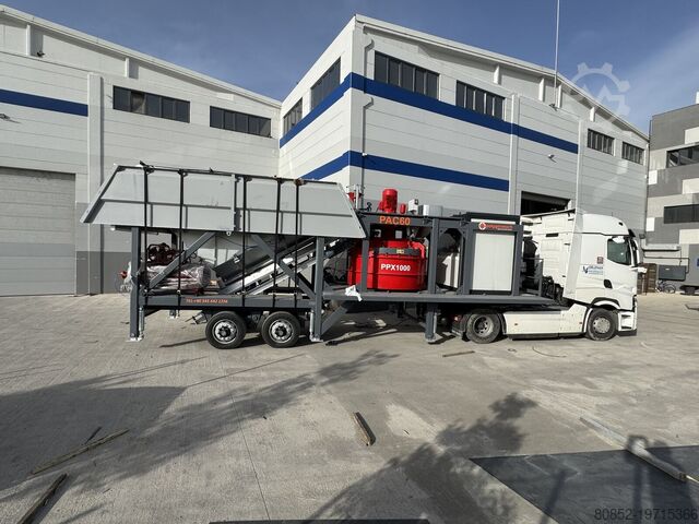 Concrete mixing plant Polygonmach 60m3/h small site type batching plant