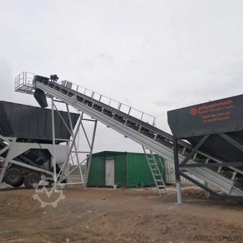 Concrete mixing plant Polygonmach PMC135 m3 mobile concrete plant