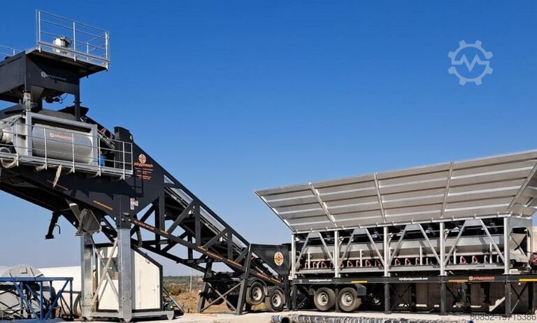 Concrete mixing plant Polygonmach PMC150  150m3 mobile batch plant