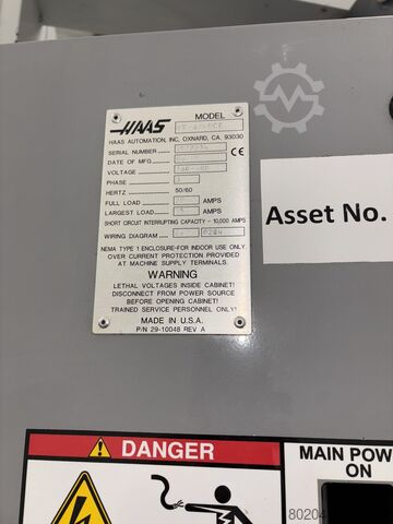 Vertical machining center HAAS VF6 5 AXIS