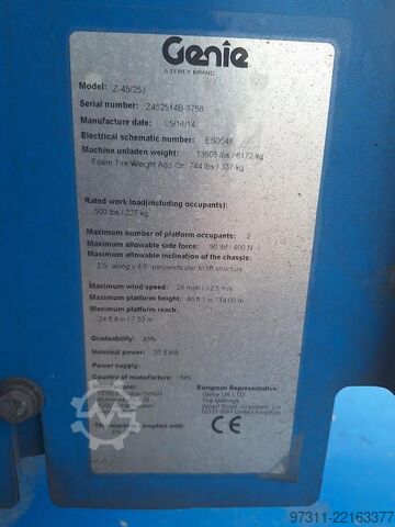 Articulated boom lift Genie Z-45/25J RT
