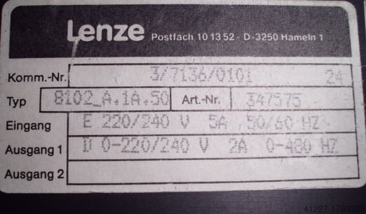 Frequency converter Lenze 8102 A.1A.50