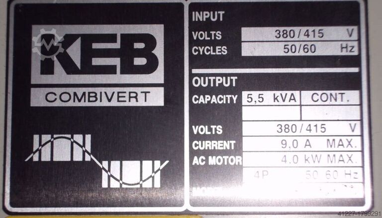 Frequency converter 4 kW KEB 12.56.300/038508