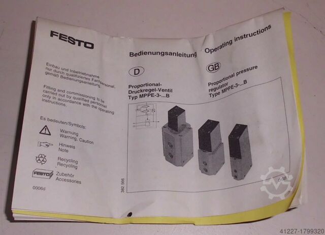 Proportional pressure regulator Festo MPPE-3-1/2-6-010B