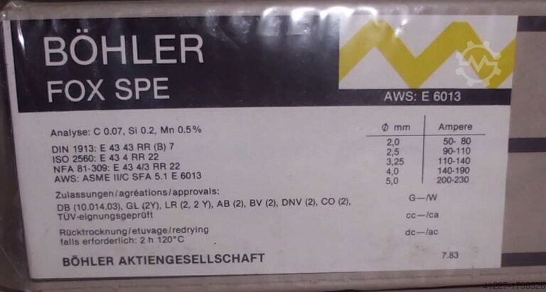 Stick electrodes, welding electrodes 3.25 x 350 Boehler AWS: E 6013