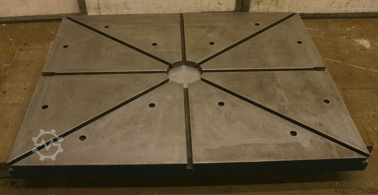 Aufspannplatte mit T Nut Stahl 1630/1250/H100 mm