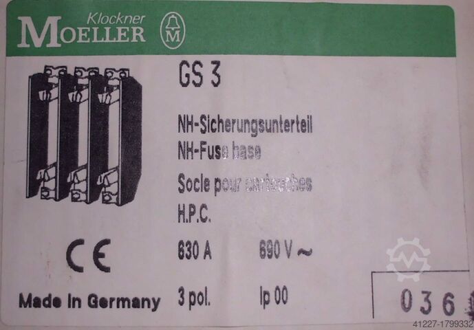 NH-Sicherungslasttrenner Klöckner-Moeller GS 3