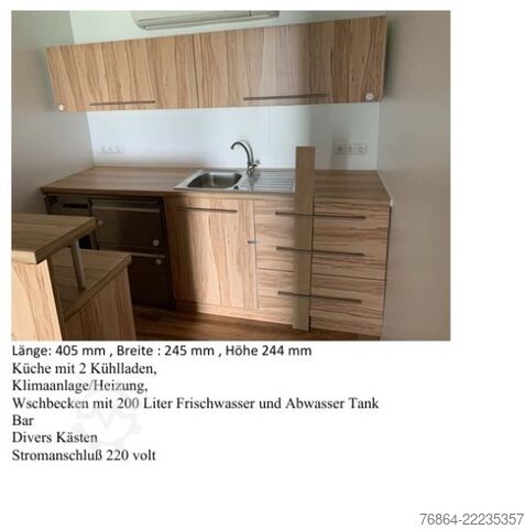 Box semitrailer  K.M.A HOLLAND KM02 KG, VERKAUFSKOFFER MIT KüCHE,  RECHTS TERRASSE AUSKLAPPBAR, SHOWTRAILER