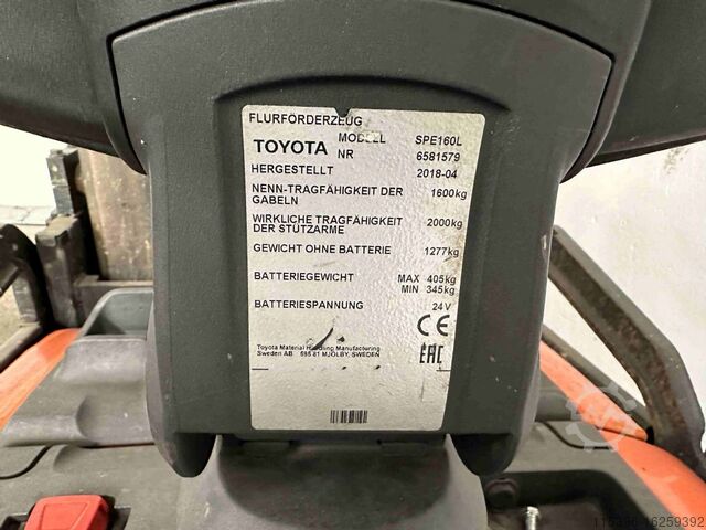 Deichselstapler Toyota SPE 160 L - TRIPLEX 4,5 m