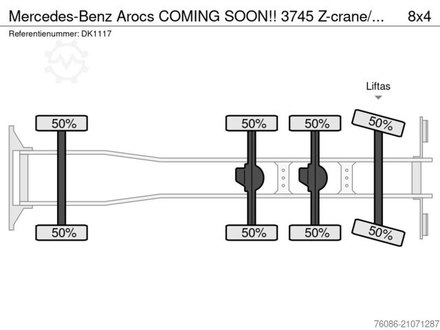 Hakenarmsystem Mercedes-Benz Arocs COMING SOON!! 3745 Z-crane/HOOK, 2021!! T...