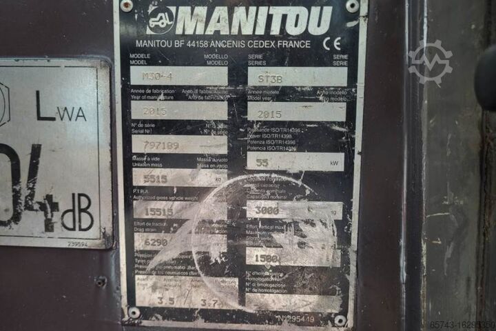 Rough terrain forklift Manitou M30-4 Valid Inspection, *Guarantee, Diesel, 4x4 Dr
