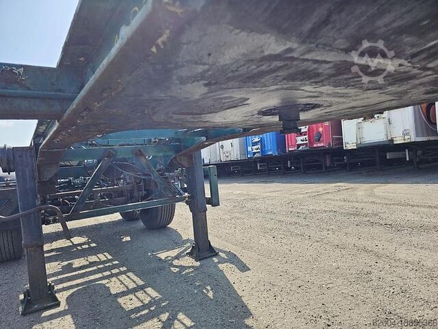 Container transport FLANDRIA 2 AXLE 20 FT CHASSIS STEEL SUSPENSION ROR DRUM