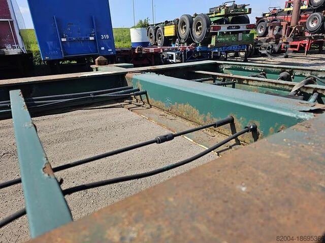 Container transport FLANDRIA 2 AXLE 20 FT CHASSIS STEEL SUSPENSION ROR DRUM