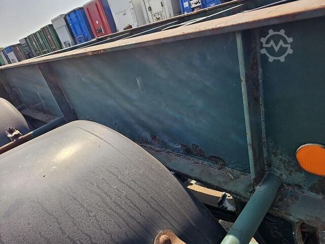 Container transport FLANDRIA 2 AXLE 20 FT CHASSIS STEEL SUSPENSION ROR DRUM